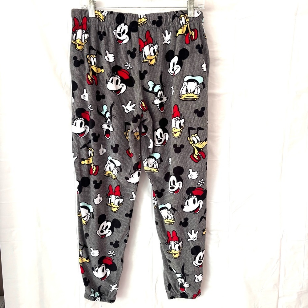 Disney Mickey Minnie Donald Gray pajama Joggers SZ S NWOT - Picture 2 of 8